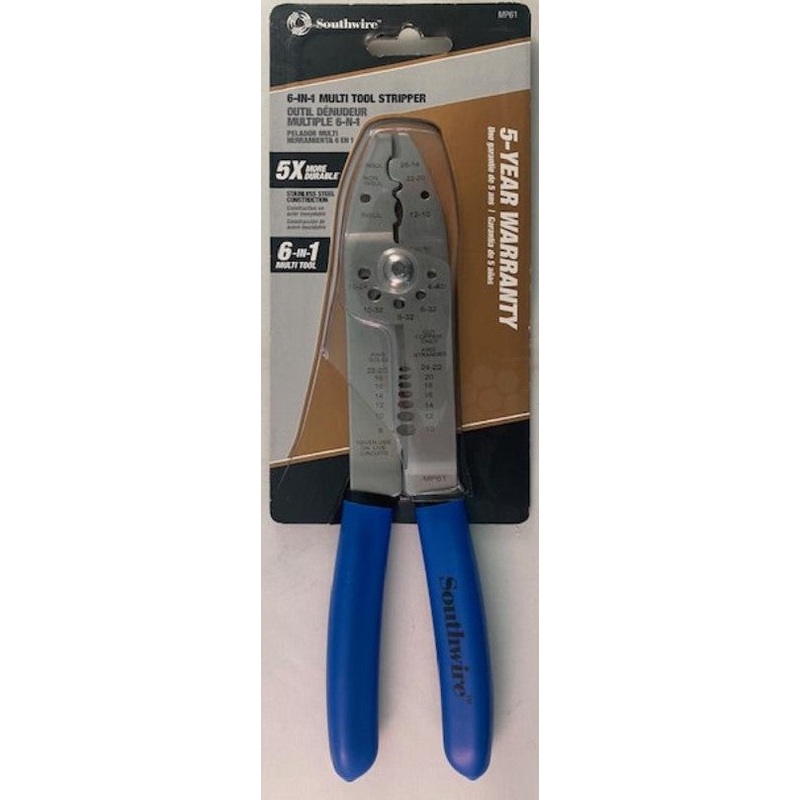 Southwire Tools Mp61 6-In-1 Electrician's Multi-Tool Wire Stripper