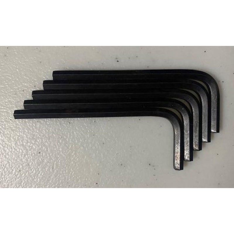 Allen 57124 4MM Short Arm L Hex Key Allen Wrench Made In the U.S.A 5pcs.