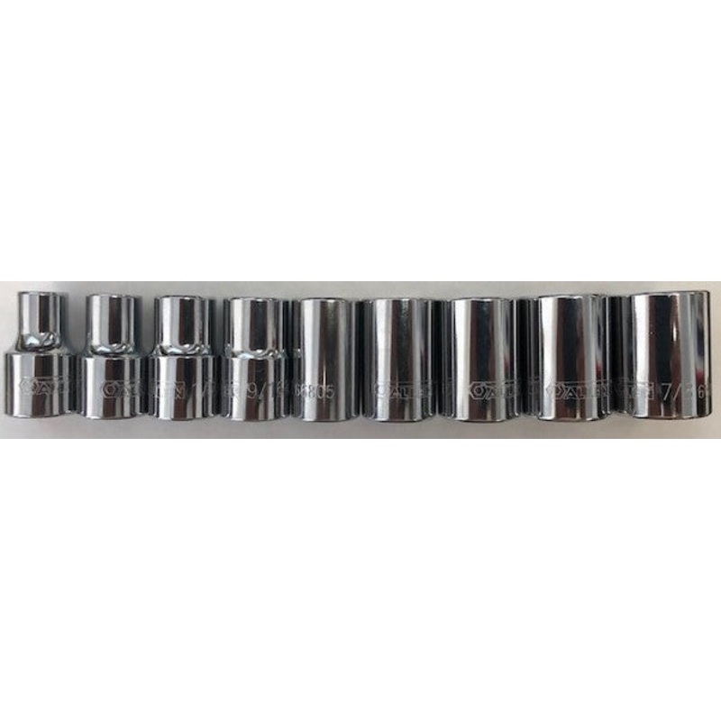 Allen 66636-SAE 9 Piece Socket Set 12 Point 1/2" Drive