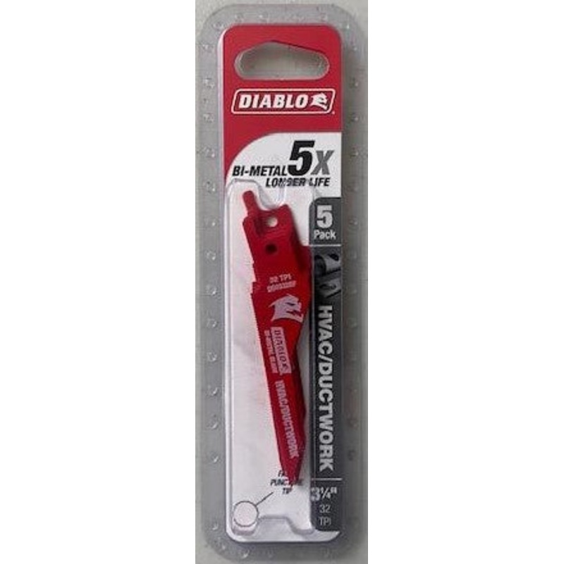 Diablo DS0332BF5 3-1/4" HVAC/Ductwork Bi-Metal Reciprocating Blade (5-Pack) Switzerland