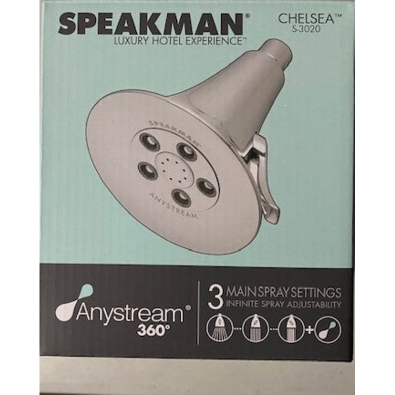 Speakman S-3020 Chelsea Brushed Nickel High Pressure Fixed Shower Head 2.5 GPM