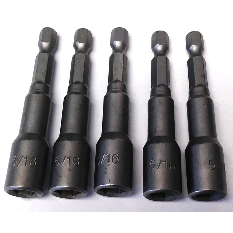 Unbranded 64407 5/16" x 2-9/16" Magnetic Nutsetter (5 Pieces)