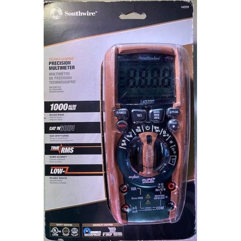 Southwire 14070T TechnicianPRO Cat IV 600V True RMS Precision Multi-Meter