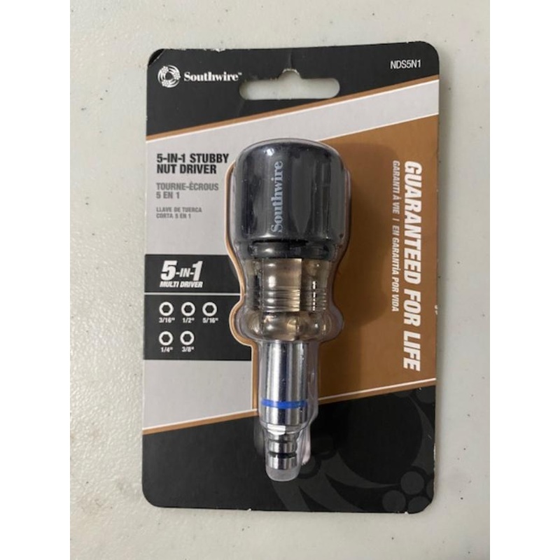 Southwire NDS5N1 5 IN 1 STUBBY NUT DRIVER