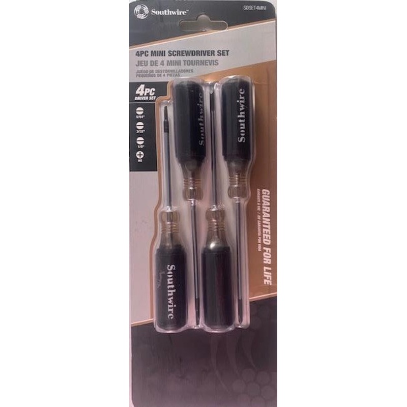 Southwire SDSET4MINI 4-Piece Mini Screwdriver Set