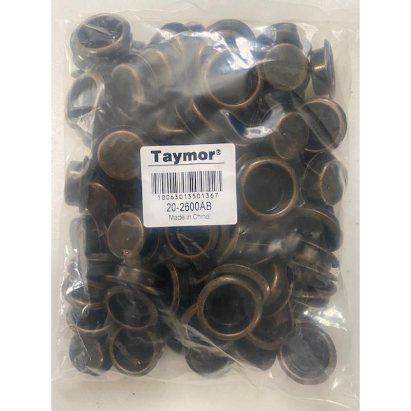Taymor 20-2600AB 3/4" Finger Pull Door Pull Snap-in 100pcs. Antique Brass