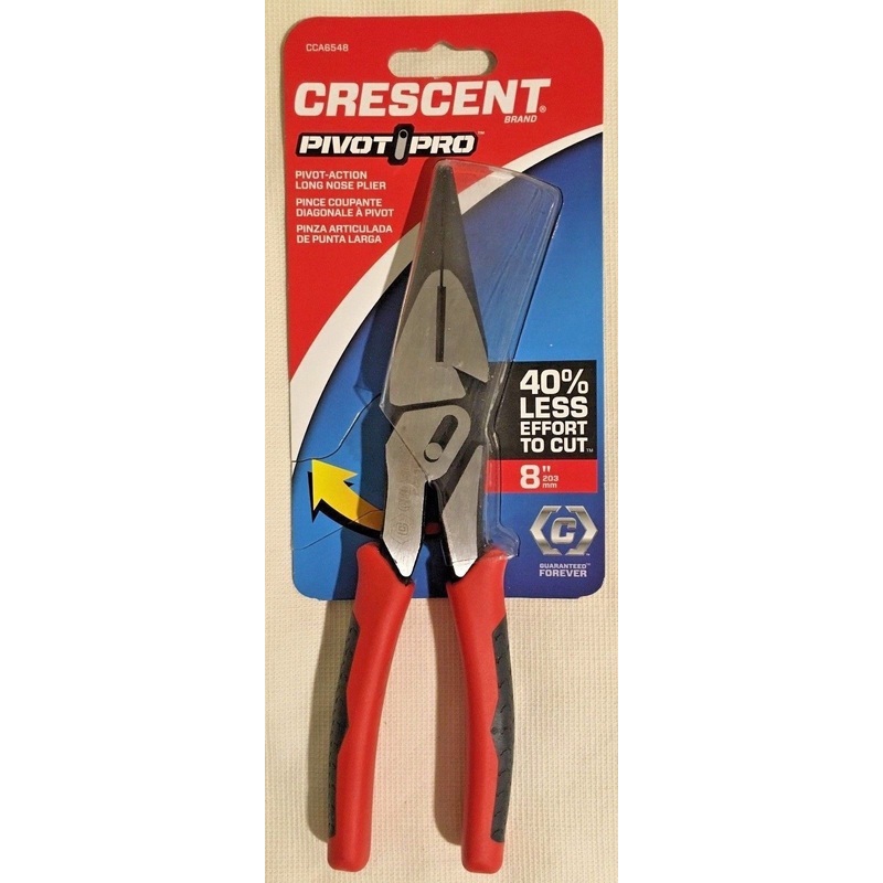 Crescent CCA6548 8" Pivot Pro Long Nose Electrician Pliers