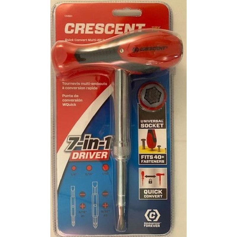 Crescent CMBD1 Quick Convert T-Handle Multi-Bit Driver