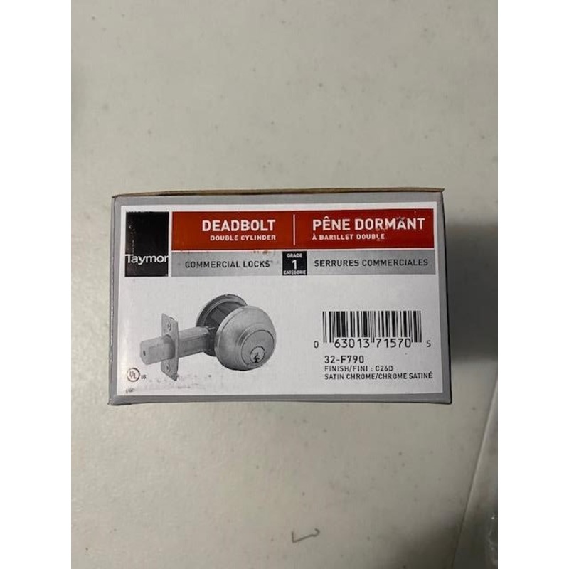 Taymor 32-F790 Commercial Grade 1 Double Cylinder Deadbolt Satin Chrome