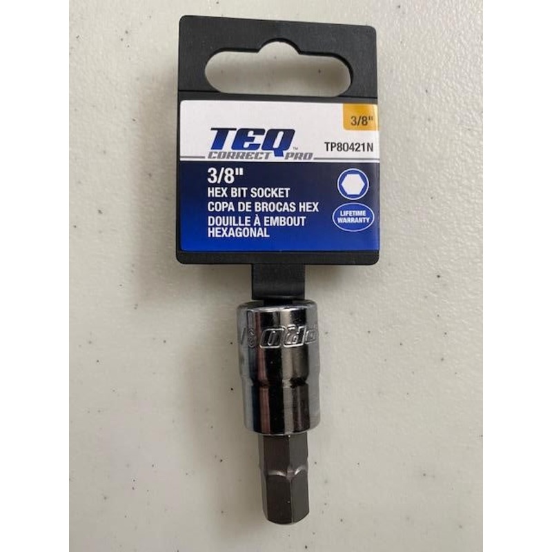TEQ TP80421N 3/8" Drive 3/8" Hex Bit Socket