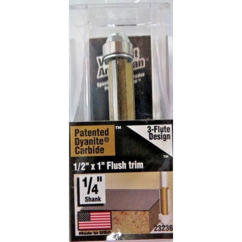 Vermont American 23236 1/2" X 1" Flush  Trim Router Bit USA