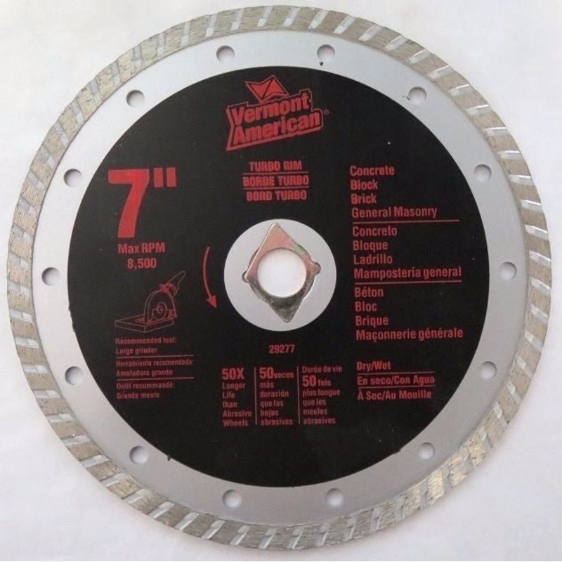Vermont American 29277 7" Turbo Rim Diamond Blade