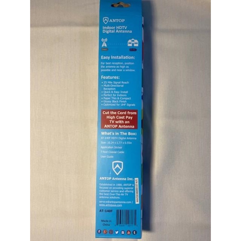 Antop AT-140F Thin Indoor HDTV Digital Antenna