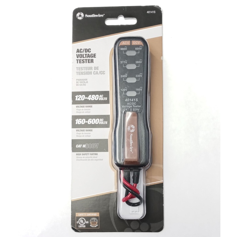 Southwire 40141S AC/DC Voltage Tester - 120-480 AC / 150-600 DC