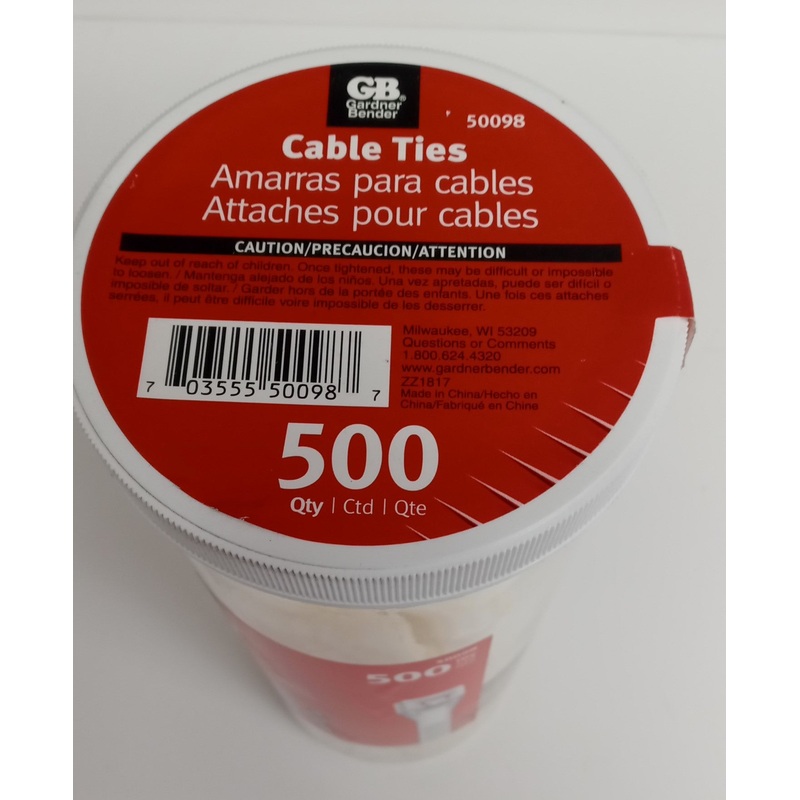 50098 Multi Purpose Assorted Cable Ties 500-Count