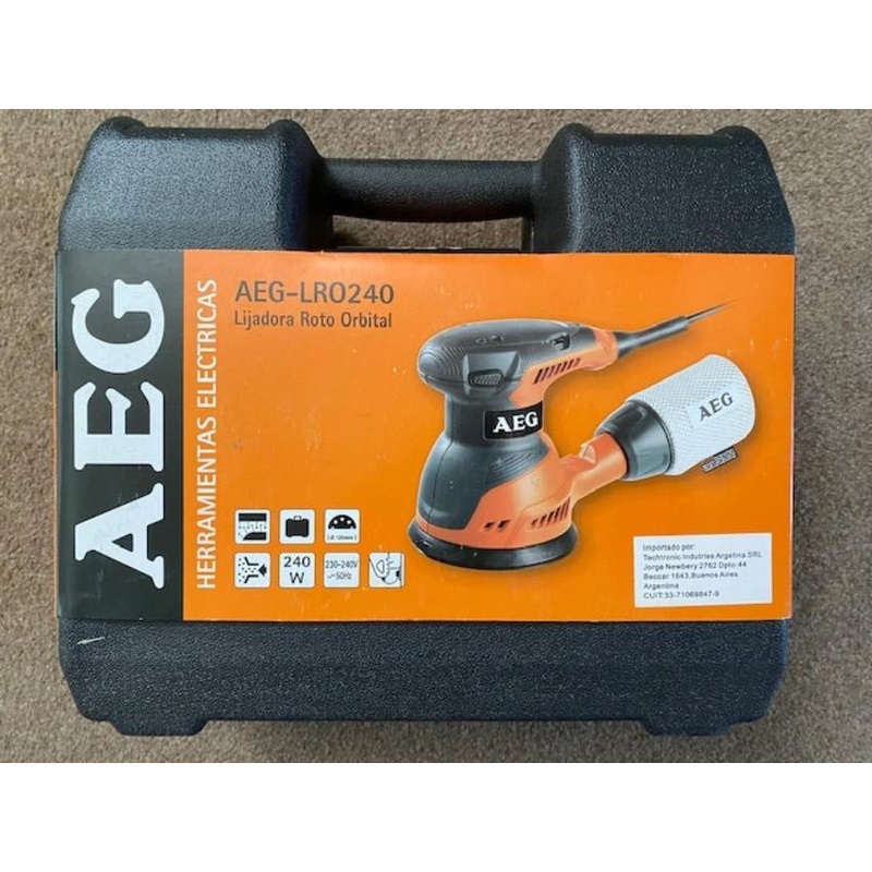 AEG AEG-LR0240 125mm 5" Random Orbital Sander 230-240v Overseas Model
