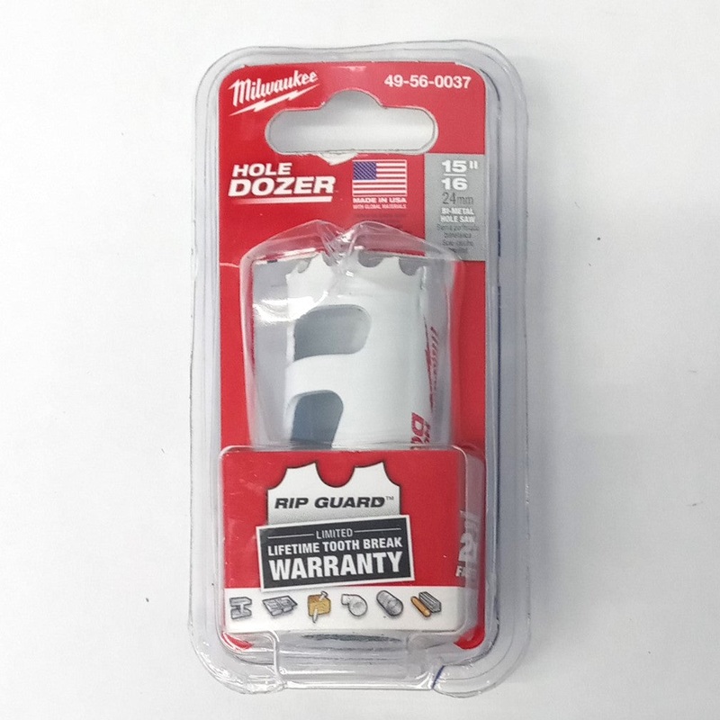 Milwaukee 49-56-0037 Hole Dozer 15/16" Bi-Metal Hole Saw USA