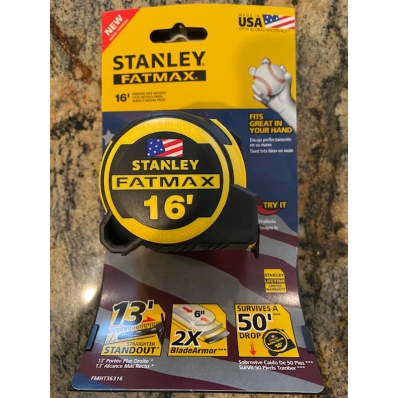 Stanley FMHT36316 FATMAX 16' Locking Tape Measure 13' Standout USA
