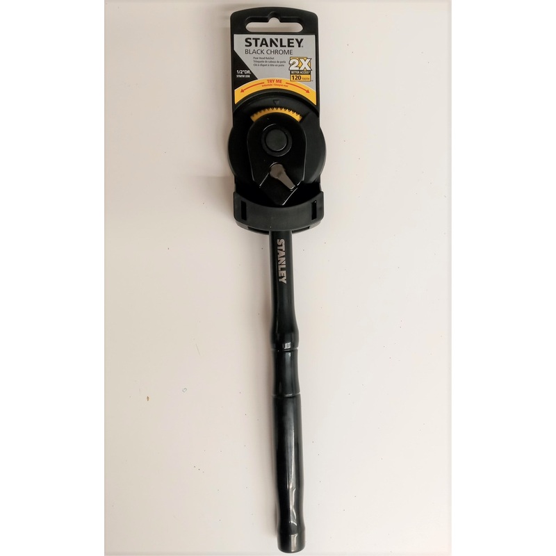 Stanley STMT81208 1/2 in Drive 120 Tooth Black Chrome Ratchet