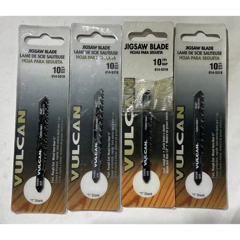 Vulcan 014-5318 3" 10 TPI Carbon Steel T-shank jigsaw blades 4pks