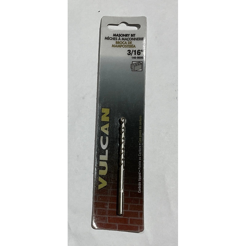Vulcan 146-9600 3/16" Carbide tipped Masonry bit