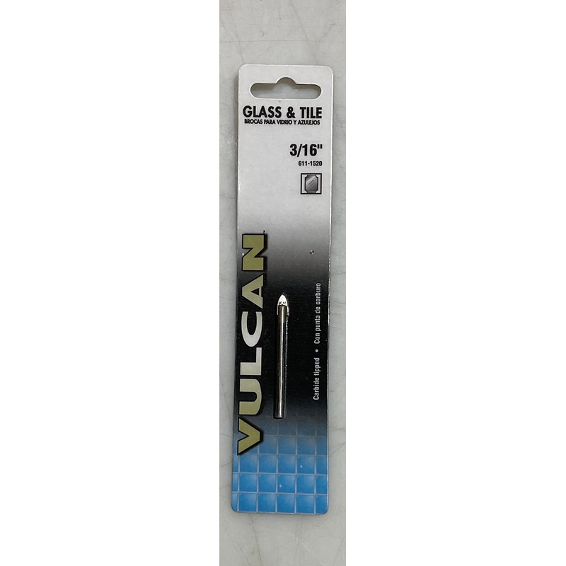 Vulcan 611-1520 3/16" Glass & Tile carbide tipped drill bit