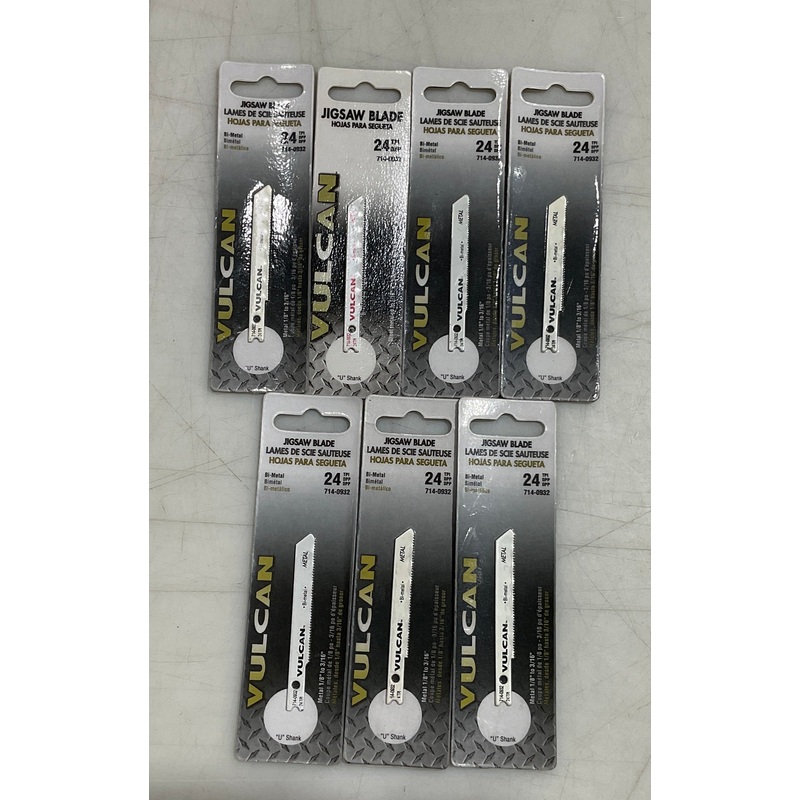 Vulcan 714-0932 2-3/4" U-shank 24 TPI Bi-Metal jigsaw blades 7pks
