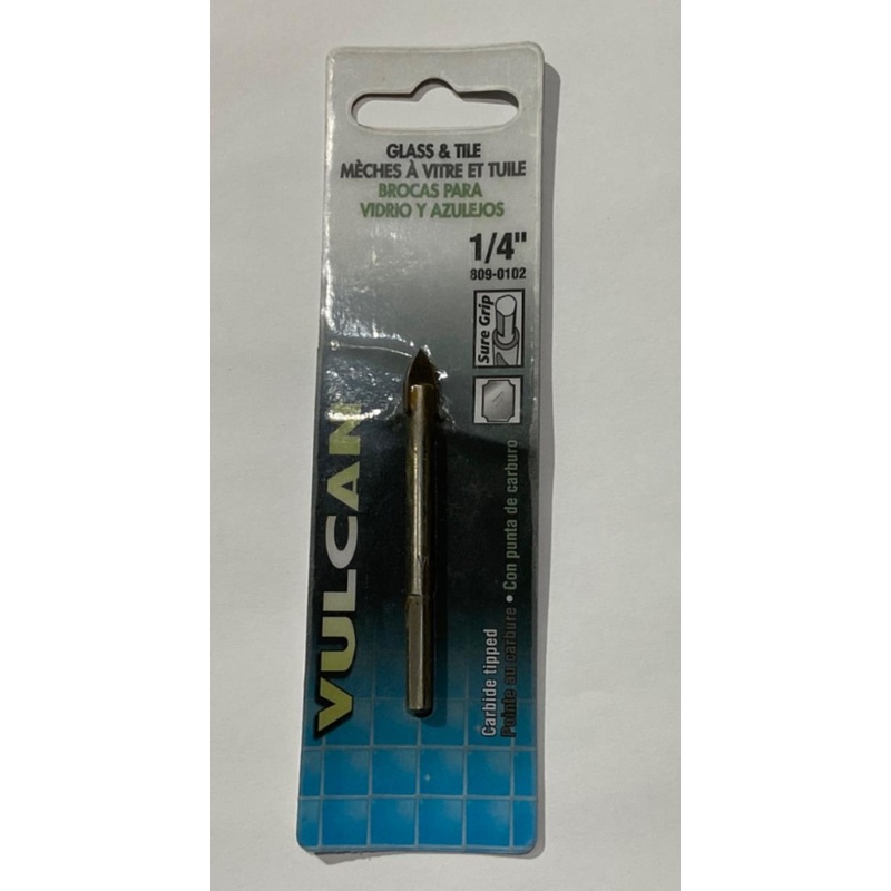 Vulcan 809-0102 1/4" Glass & Tile carbide tipped drill bit