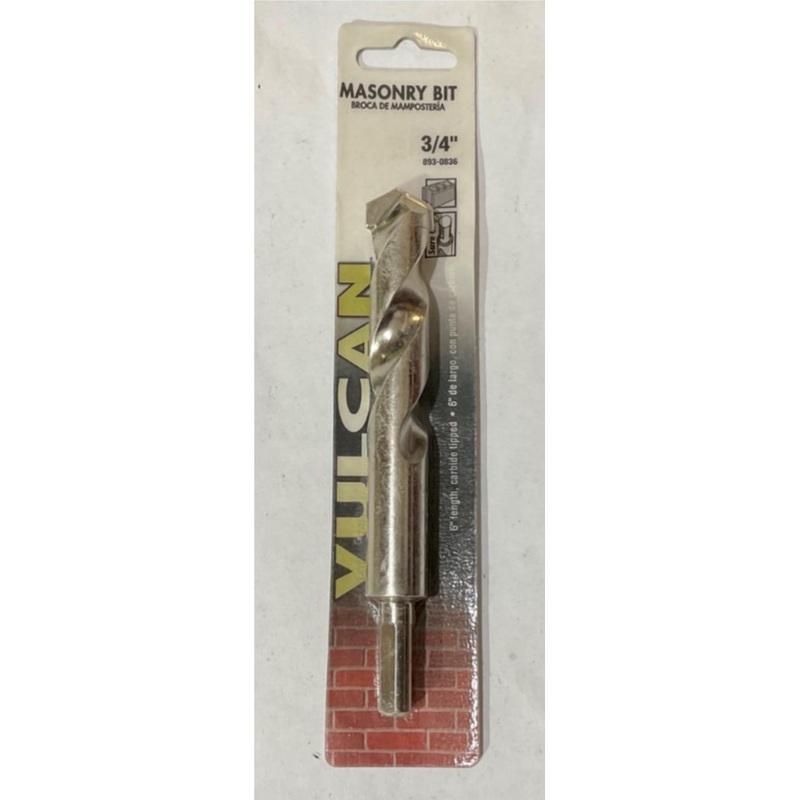 Vulcan 893-0836 3/4" x 6" Carbide tipped masonry drill bit