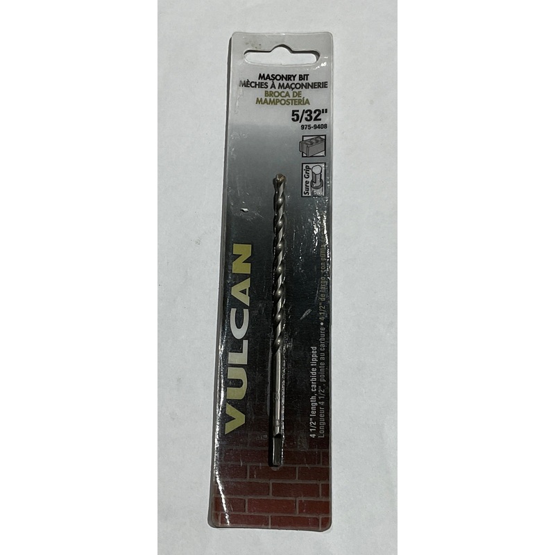 Vulcan 975-9408 5/32" x 4-1/2" length carbide tipped masonry bit