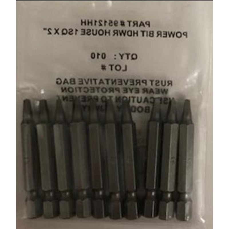 American Tools #1 Square 2" Long Screw Power Bit 95121HH 5pk