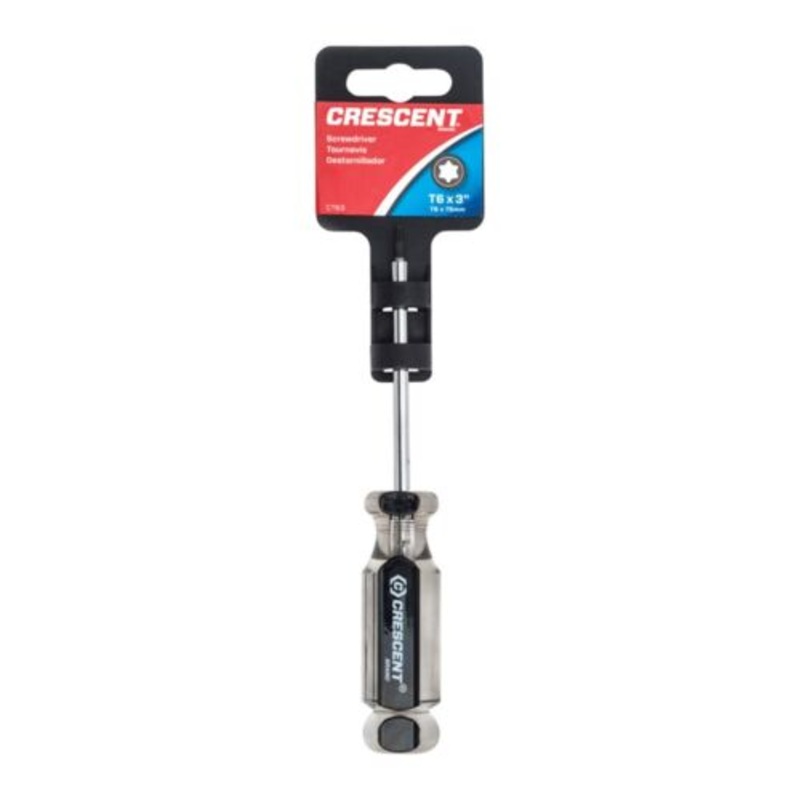 Crescent CT63 T6 x 3" Torx Magnetic Tip Straight Screwdriver