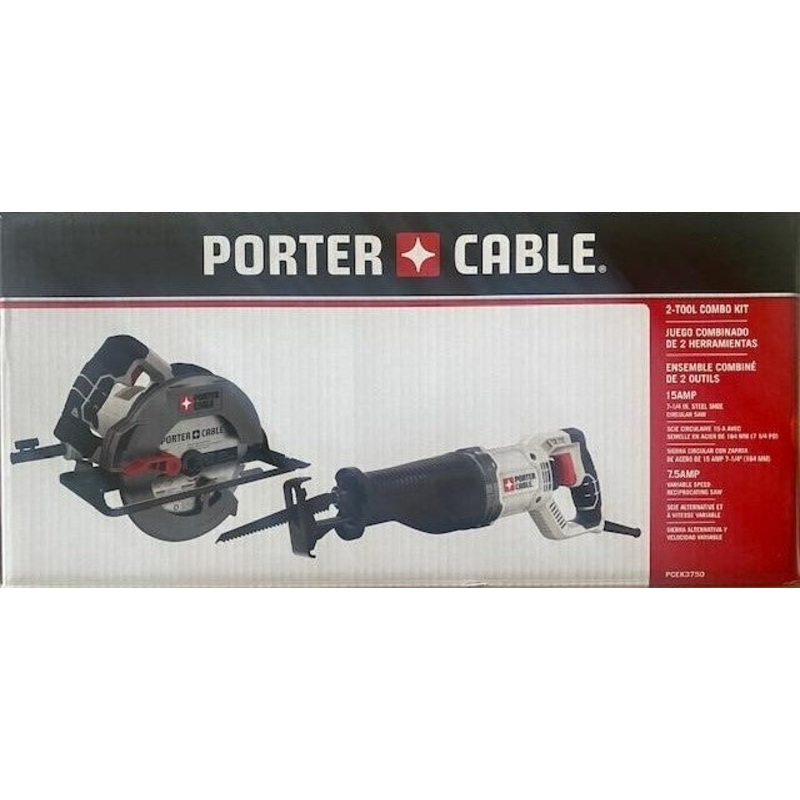 Porter Cable PCEK3750 Reciprocating Saw And Circular Saw Kit Corded