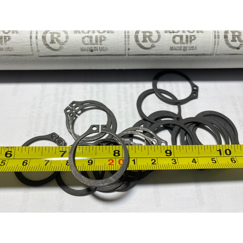 Rotor Clip 134201000 #100 Heavy Duty Carbon Steel, Black Phosphate Retaining Rings 20pcs. USA