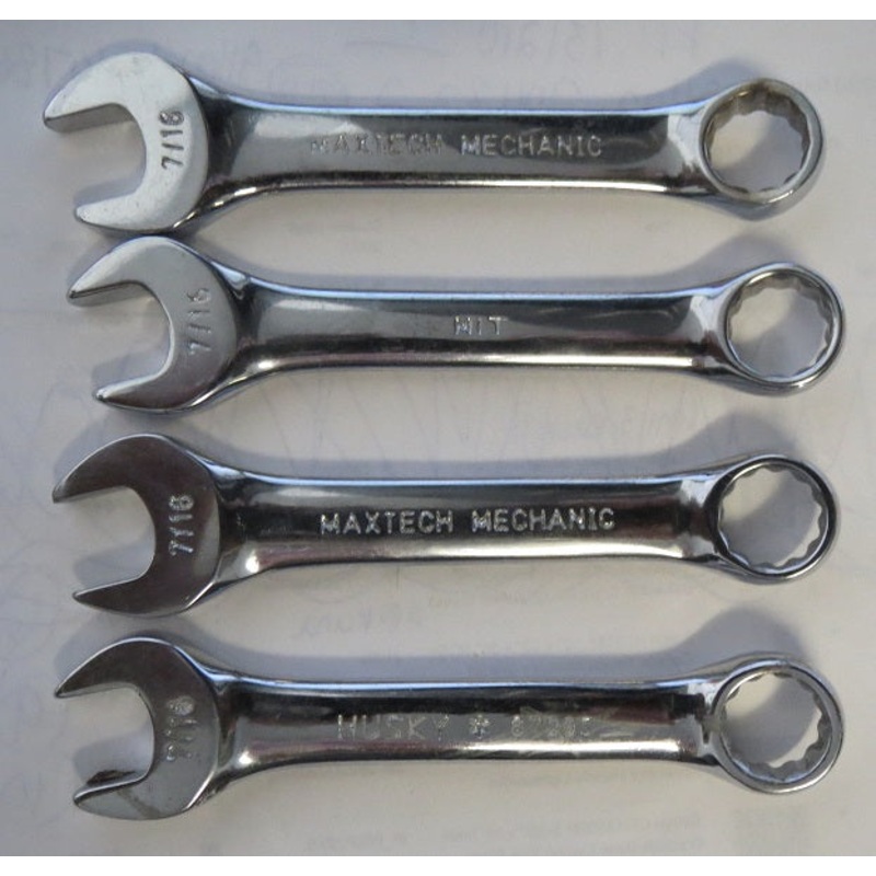 STUBBY 7/16" COMBINATION WRENCHES ASSORTED BRANDS (4 Pieces)
