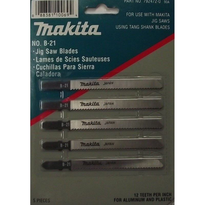 Makita 792472-0 B-21 Jig Saw Blades 12TPI T-Shank Japan