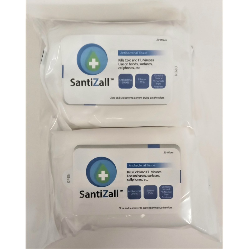 SantiZall Hand Wipes 80-wipes