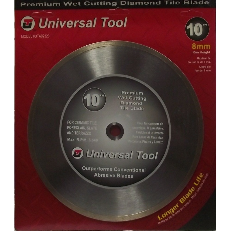 Universal Tool 92320 10" Premium Continuous Diamond Tile Saw Blade