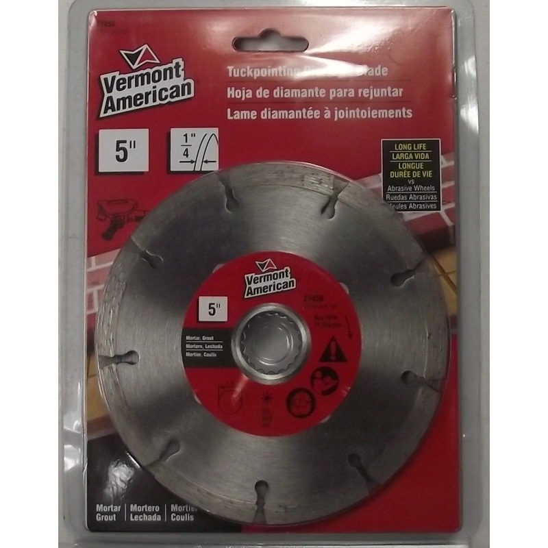 Vermont American 27455 5" x 1/4" Tuckpointing Diamond Saw Blade