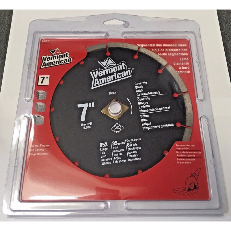 Vermont American 28607 7" Segmented Rim Diamond Saw Blade (General Purpose)