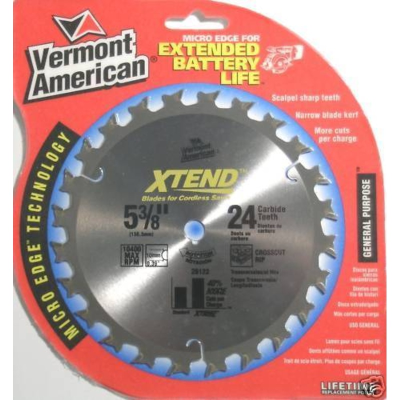 Vermont American Xtend 5 3/8 Carbide Saw Blade 26122