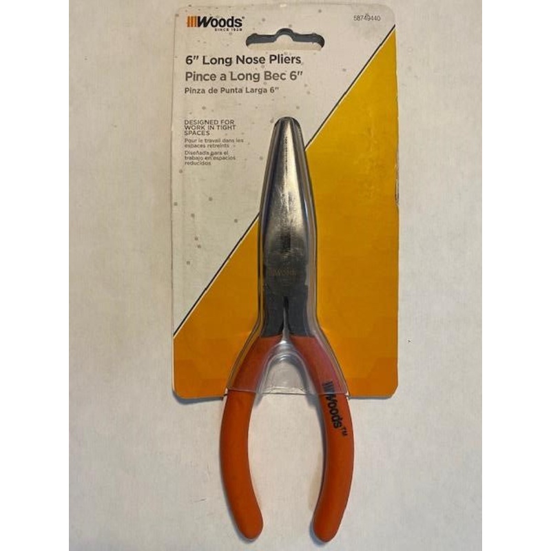 Woods  58749440 6-in Electrical Long Nose Pliers