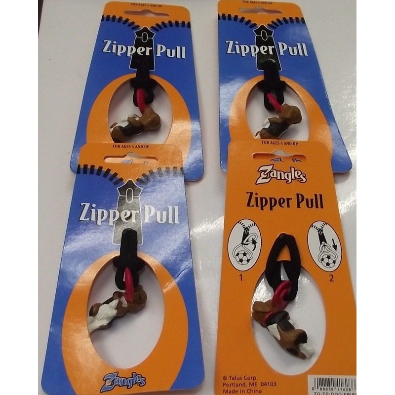 Zangles Sporties Zipper Pulls Great For Luggage Or Backpacks 4pcs
