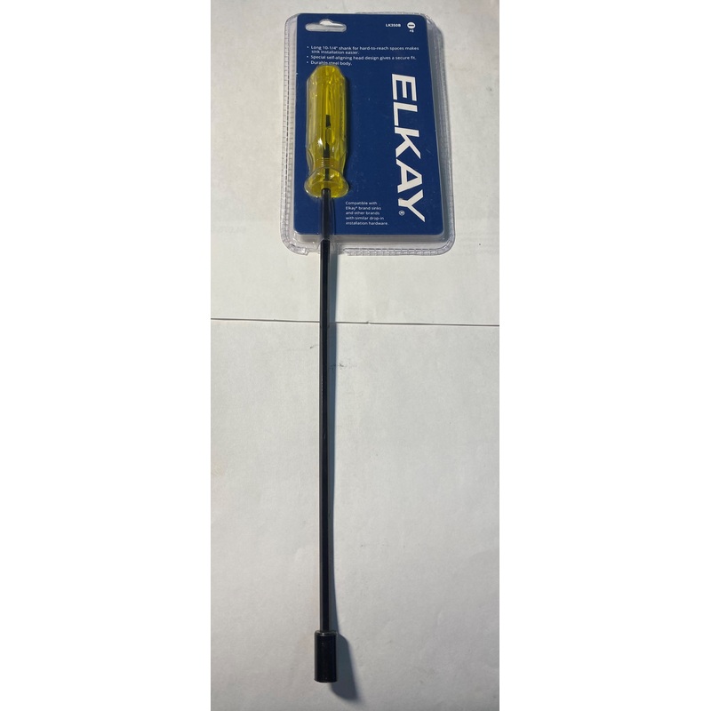 Elkay 10 1/4" LK350B Extra Long Shank Screwdriver Steel Self Aligning Head #8 Sink Bit