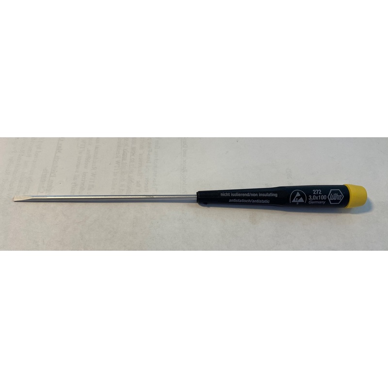 Wiha 27232 ESD Safe Precision Slotted Screwdriver 3.0 x 100mm Germany