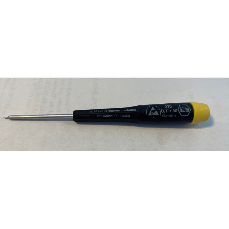 Wiha 27507 ESD Safe Precision Hex Screwdriver .7 x 40mm Germany