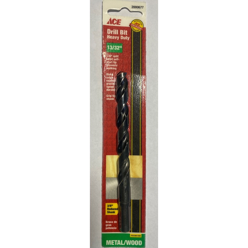 Ace 2000677 13/32" Heavy Duty Drill Bit 3/8" Reduced Shank