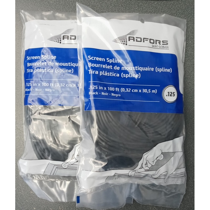 Adfors 70175 Screen Spline .125"x100' Black 2pks