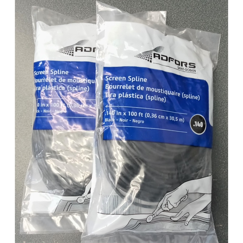 Adfors 70176 Screen Spline .140"x100' Black 2pks