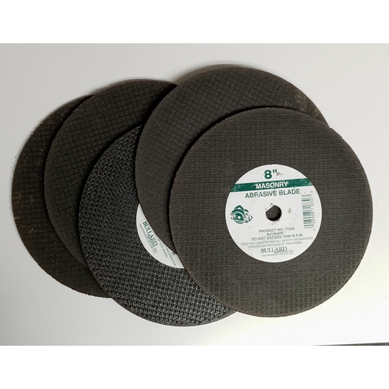 Bullard Abrasive 71830 Masonry 8x1/8x5/8" Cutting Wheels 5pcs